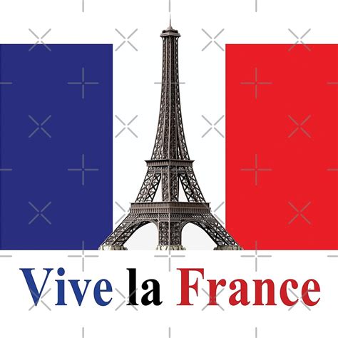 "Vive la France Flag and Eiffel Tower, RBSSG" by sandyspider | Redbubble