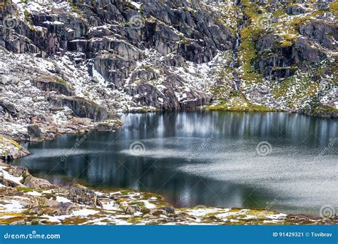 Blue Lake at Mount Kosciuszko National Park, Australia. Stock Image ...