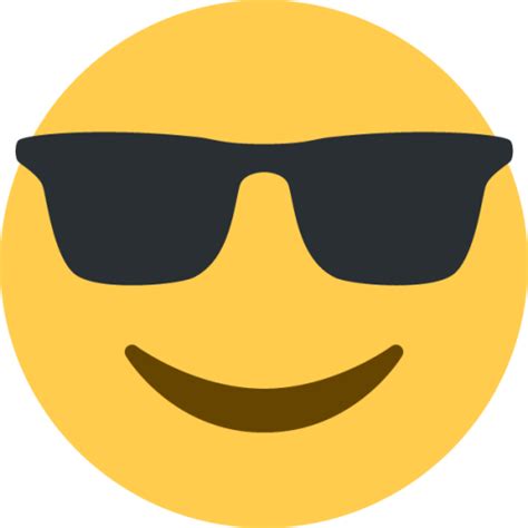 "smiling face with sunglasses" Emoji - Download for free – Iconduck