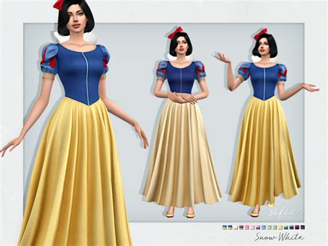 Snow White Outfits, Snow White Dresses, Snow Dress, Sims 4 Mods, Carol ...