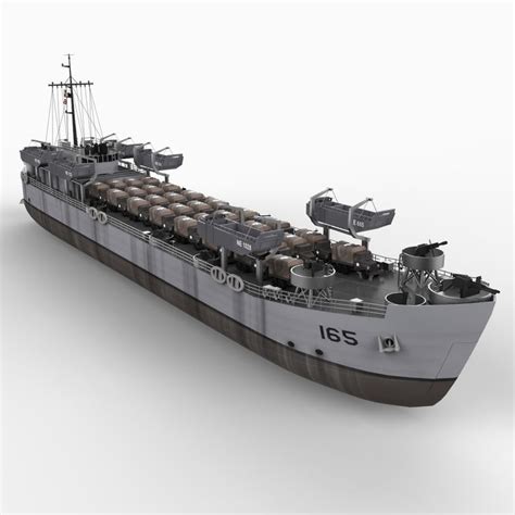 lst landing transport ship boat 3d model | Scale model ships, Model ...