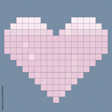 8-bit heart - pixel art [vector] Stock Vector | Adobe Stock