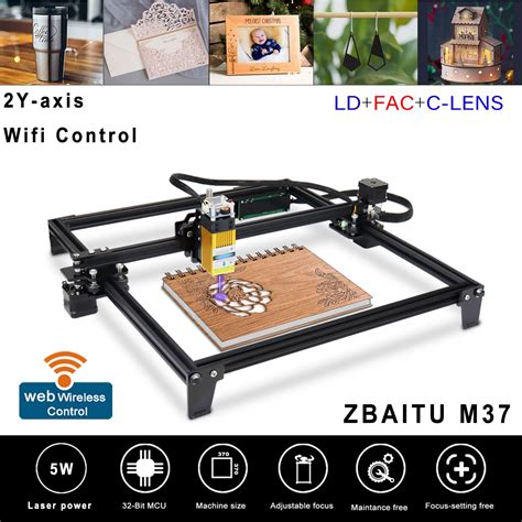 40W Laser Engraver Printer, Adjustable Focus FAC 20-40mm Laser ...