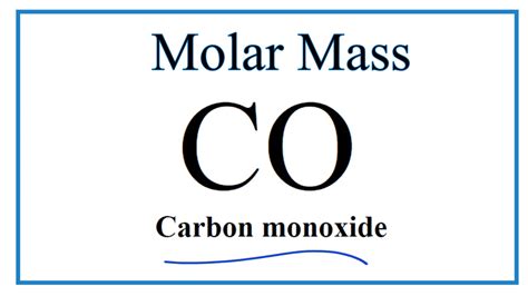 How to find the Molar Mass of CO: Carbon monoxide - YouTube