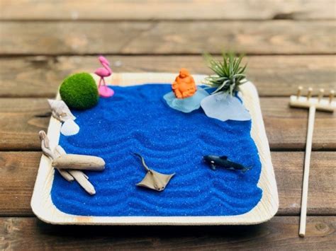 Beach Zen Garden Kit Mini Ocean Zen Garden DIY Miniature - Etsy