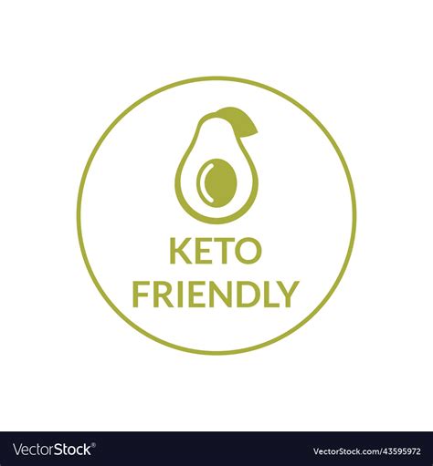 Friendly keto icon for a keto diet or packaging Vector Image