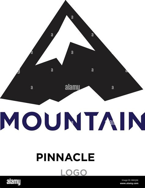 pinnacle logo for company, mountain vector isolated Stock Vector Image ...