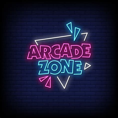 Arcade Zone Neon Signs Style Text Vector 2418312 Vector Art at Vecteezy