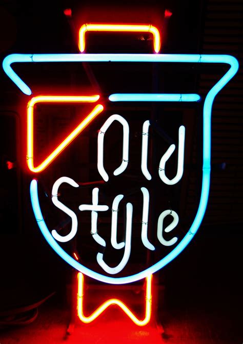 Vintage OLD STYLE Neon Bar Sign, circa 1980 | Neon bar signs, Vintage ...