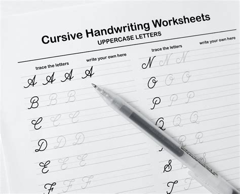 Cursive A Worksheets Printable