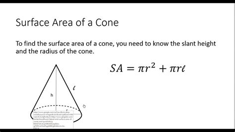 Volume and Surface Area of Cones - YouTube