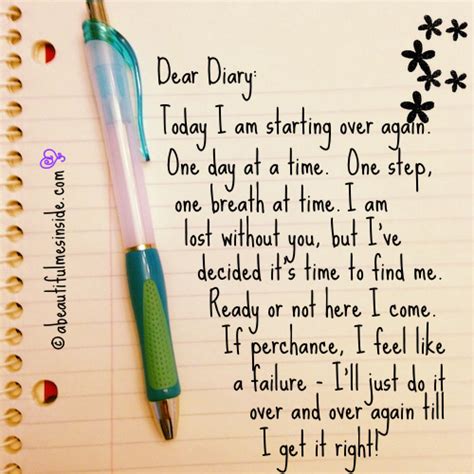 How To Write A Dear Diary Letter