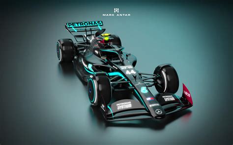 [OC] My 2022 Mercedes livery based on their new black design : r/formula1