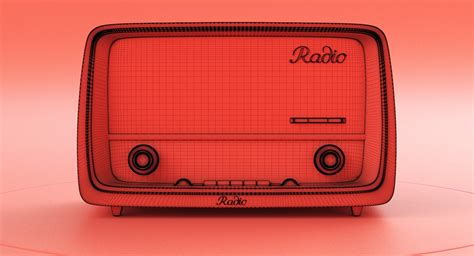 3d model vintage radio