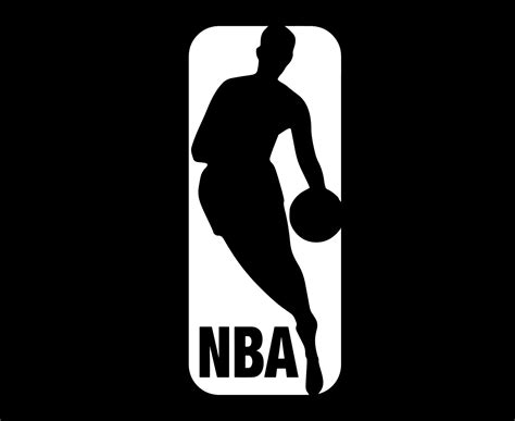 NBA Logo Symbol Black And White Design America basketball Vector ...