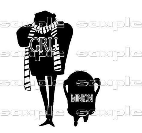 Gru & Minion Silhouette Disney TShirt Iron on by welcomejungle2, $3.75 ...