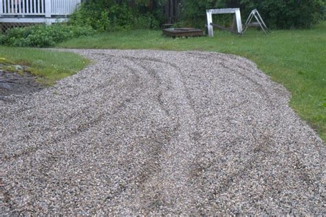 Pea gravel driveway is a more eco friendly option than a concrete ...