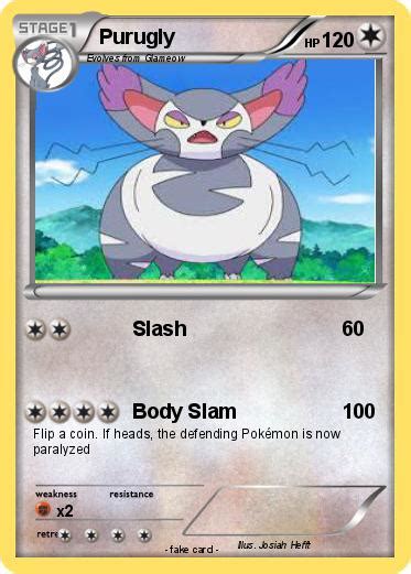 Pokémon Purugly 19 19 - Slash - My Pokemon Card