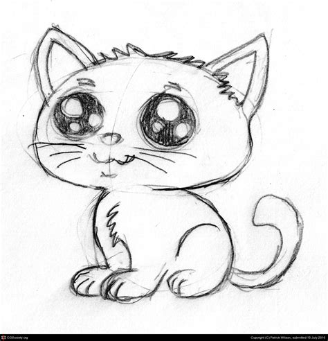 Cute Cat Drawing Easy at GetDrawings.com | Free for personal use Cute ...