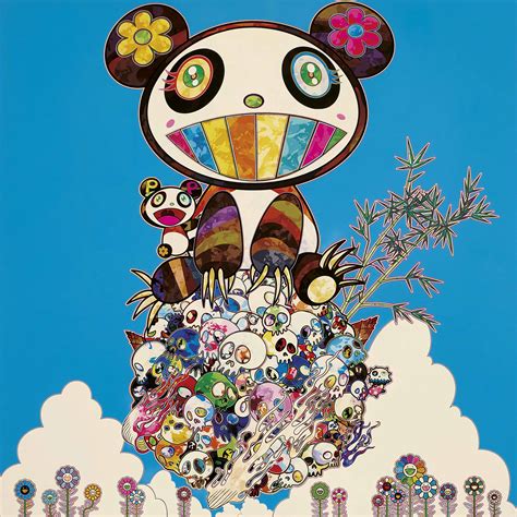 TAKASHI MURAKAMI (B. 1962) , A Panda Family Against the Blue Sky ...