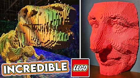 100 INCREDIBLE LEGO SCULPTURES! 2023 Art of the Brick Full Walk-Through ...