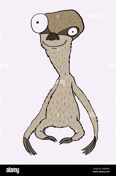 a goofy cartoon sloth Stock Photo - Alamy