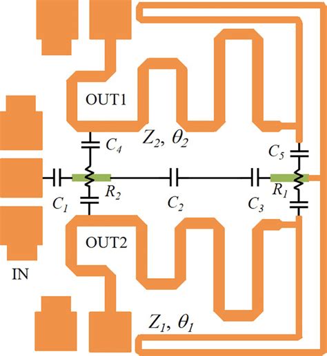 Proposed configuration of the power divider | Download Scientific Diagram