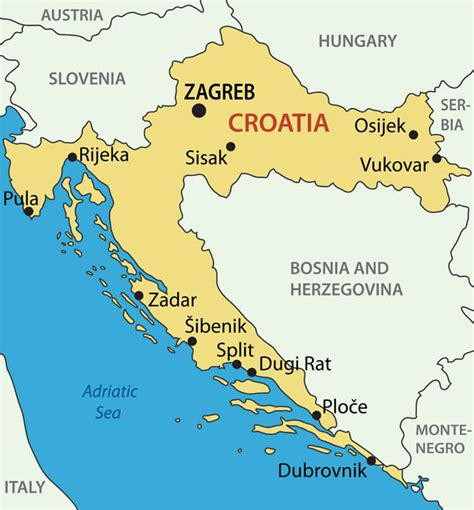 Map Of Croatian Coast / Croatia Cruising Itineraries Maps And Routes ...