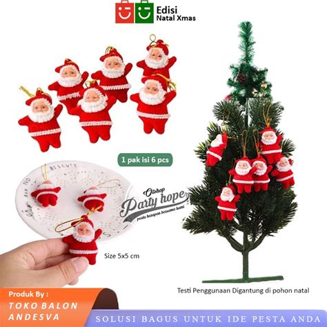 Jual hiasan gantung pohon natal santa / aksesoris ornamen dekorasi ...