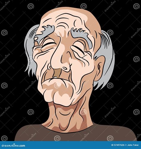 Cartoon Sad Depressed Old Man Vector Illustration | CartoonDealer.com ...