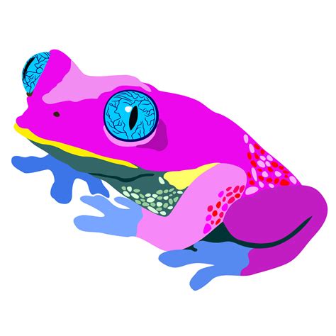 Pink frog. Vector isolated illustration. 6054277 Vector Art at Vecteezy