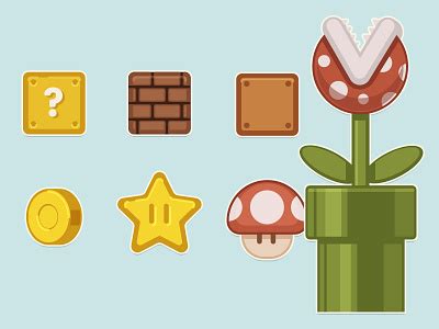 Super Mario Stickers Wall by Román Jusdado on Dribbble