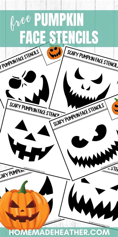 Free Printable Pumpkin Face Stencils » Homemade Heather