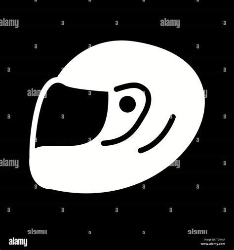 Illustration Racing Helmet Icon Stock Photo - Alamy