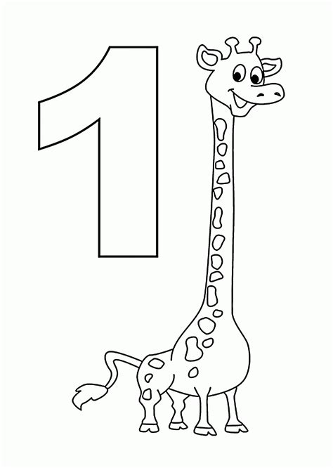 Number 1 coloring pages for kids, counting sheets printables free ...