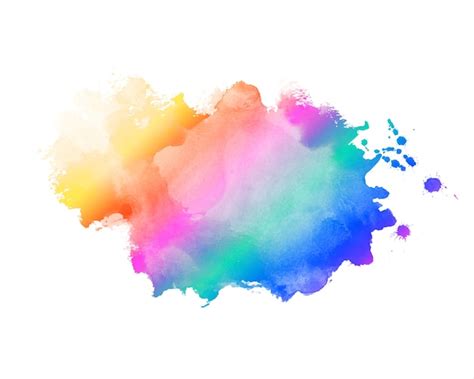 Free Vector | Rainbow color abstract watercolor stain texture background