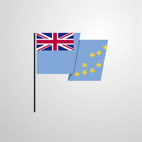 Tuvalu waving Flag design vector 14247702 Vector Art at Vecteezy