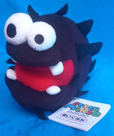 Super Mario Fuzzy Black Fuzzles Nintendo With Tag Plush - Etsy