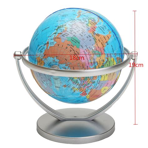 World Globe Earth Ocean Atlas Map With Rotating Stand Geography ...