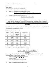 Understanding Protein Standard Curve and Graphing | Course Hero