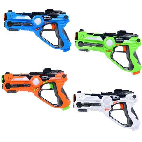 Laser Tag Guns Set Of 4 Infrared Blasters Indoor Outdoor 132 Ft Active ...