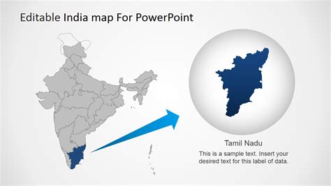 Editable India Map Template for PowerPoint - SlideModel