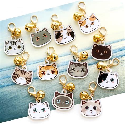 Personalized Cat Tag With Handmade Acrylic Id For Cats Collar Kitten ...