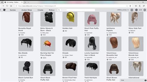 11 of my Favorite Female Roblox Hairs - YouTube