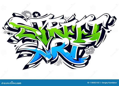 Street Art Graffiti Vector Lettering Stock Vector - Illustration of ...