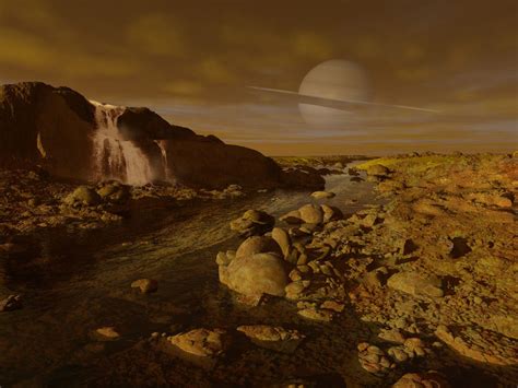 Gorgeous illustrations of what it would look like to stroll along Titan ...