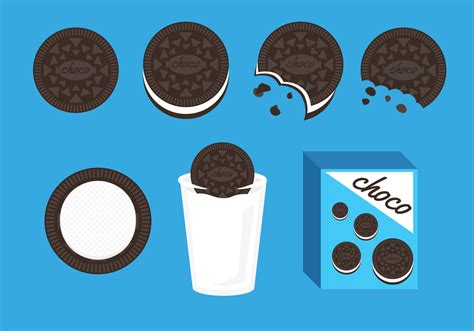 Oreo Cookies Illustration Vector - Download Free Vector Art, Stock ...