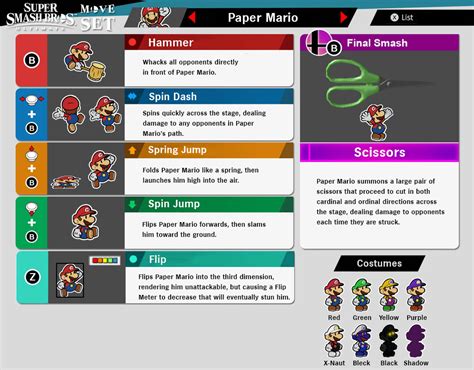 Super Smash Bros. Ultimate - Paper Mario Moveset Concept : r ...