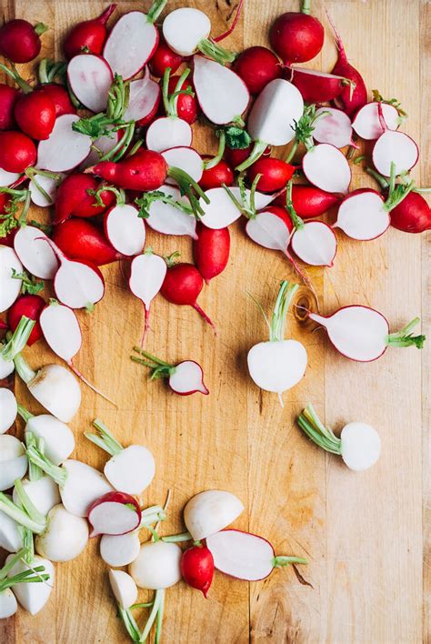 roasted radishes and salad turnips with pesto | brooklyn supper