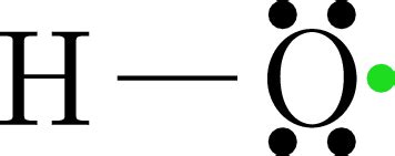 Structure of hydroxyl radical, ∙\documentclass[12pt]{minimal ...